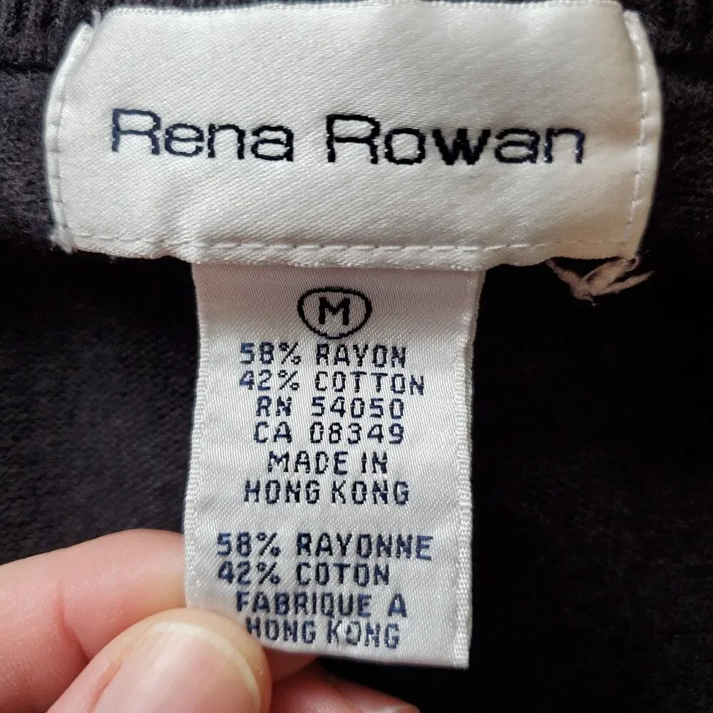 Vintage 90s Rena Rowan Black Embroidered Cardigan - Picture 5 of 5